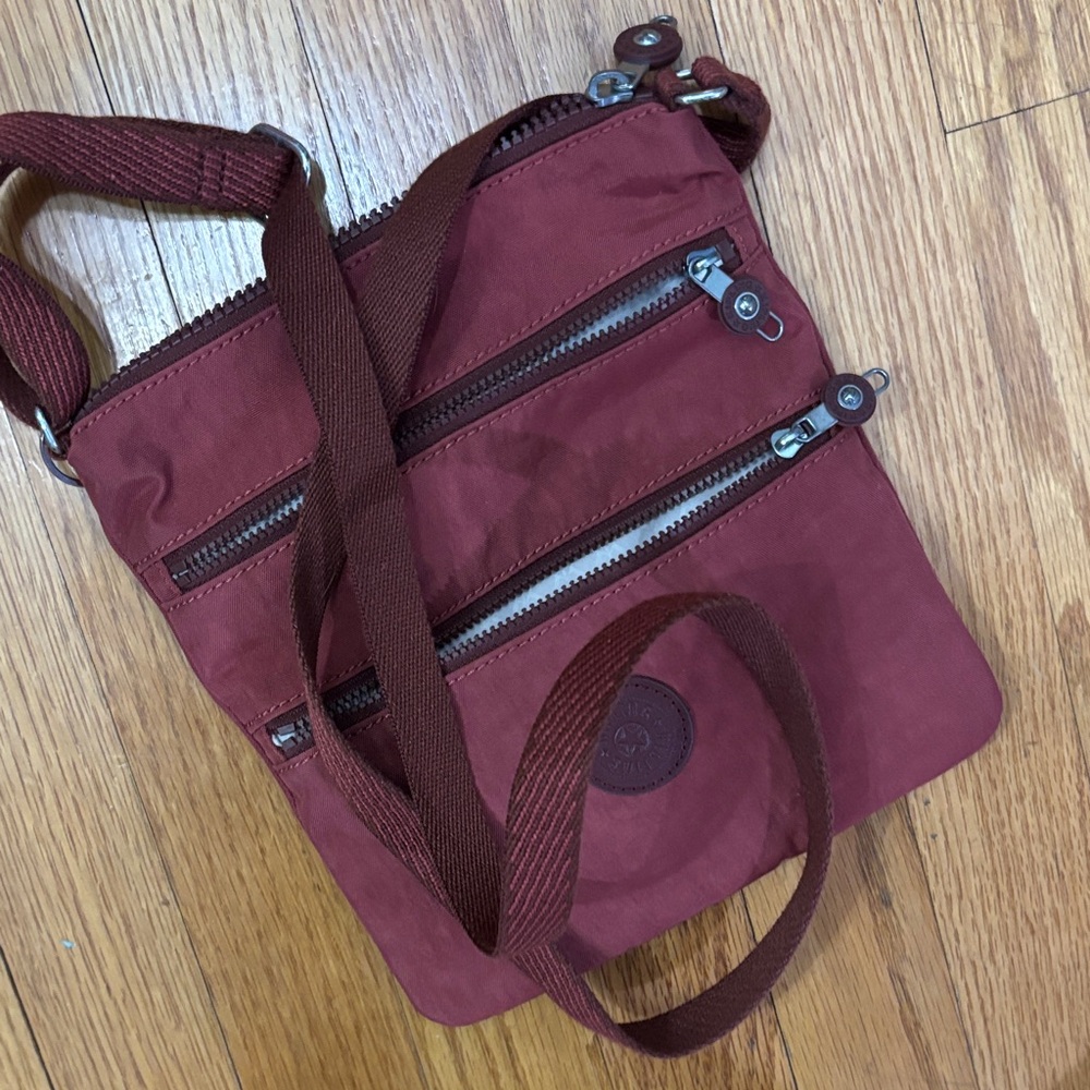 Kipling Crossbody Bag in Burgundy Red - Picture 8 of 8